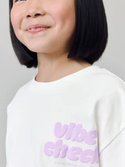 Blanc - T-shirt oversize imprimé graphique (3-16ans)