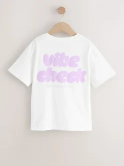 Blanc - T-shirt oversize imprimé graphique (3-16ans)