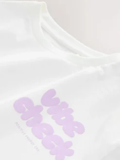 Blanc - T-shirt oversize imprimé graphique (3-16ans)