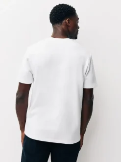 Blanc - T-shirt épais doux au toucher élégant