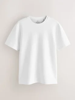 Blanc - T-shirt épais doux au toucher élégant