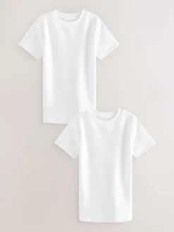 Blanc - T-shirt Thermal Manches courtes 2 Pack (2-16ans)