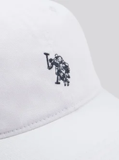 Blanc - U.S. Polo Assn. Casquette décontractée lavée 100% coton
