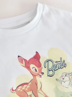 Blanc Bambi - T-shirt graphique surdimensionné (3-16ans)