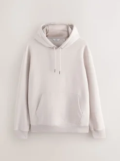 Blanc écru - Ajustement régulier - Sweat-shirt à capuche en jersey riche en coton épais