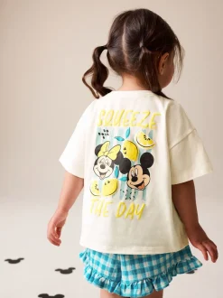 Blanc écru - Disney Ensemble haut et short à manches courtes Minnie et Mickey (3mois7ans)