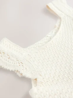 Blanc écru - Robe d'occasion en tricot (3mths-10yrs)