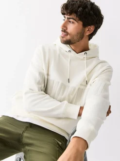 Blanc écru - Sweat à capuche Imprimé graphique