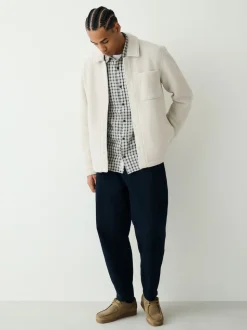 Blanc écru - Veste-chemise en polaire