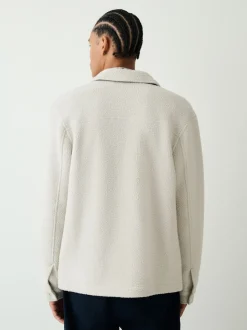 Blanc écru - Veste-chemise en polaire