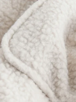 Blanc écru - Veste-chemise en polaire