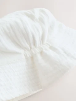 Blanc froissé - chapeau Bébé Bucket