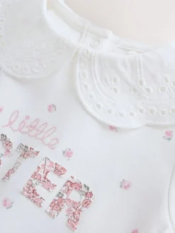 Blanc Little Sister - Combinaison de nuit BÉBÉ famille (0-2ans)