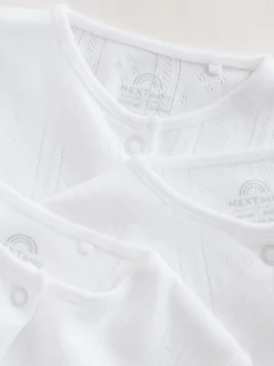 Blanc maille pointelle - Lot de 3 dors-bien bébé (0-18mois)