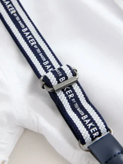 Blanc/ Pierre - Ensemble Baker by Ted Baker : Chemise, Pantalons et Bretelles