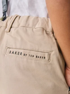 Blanc/ Pierre - Ensemble Baker by Ted Baker : Chemise, Pantalons et Bretelles