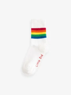 Blanc vif - Lot de 3 paires de chaussettes à tube Little Bird de Jools Oliver rayées