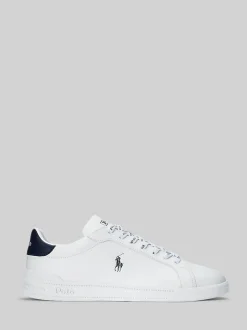 Blanc/Bleu - Baskets Polo Ralph Lauren Heritage Court II en cuir