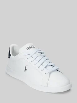 Blanc/Bleu - Baskets Polo Ralph Lauren Heritage Court II en cuir