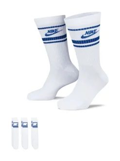 Blanc/Bleu - Lot de 3 paires de chaussettes Nike Sportswear Everyday Essential blanches
