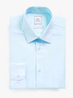 Blanc/bleu clair/rose clair - Lot de 3 chemises Oxford élégantes à manchette simple facile d’entretien