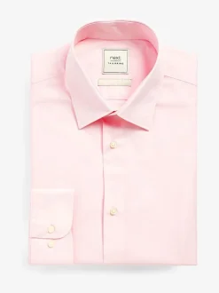 Blanc/bleu clair/rose clair - Lot de 3 chemises Oxford élégantes à manchette simple facile d’entretien