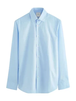 Blanc/bleu clair/rose clair - Lot de 3 chemises Oxford élégantes à manchette simple facile d’entretien