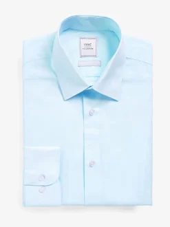 Blanc/bleu clair/rose clair - Lot de 3 chemises Oxford élégantes à manchette simple facile d’entretien