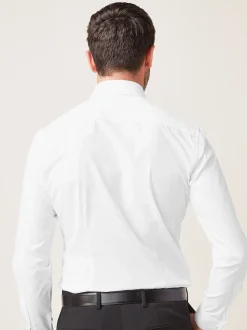 Blanc/bleu clair/rose clair - Lot de 3 chemises Oxford élégantes à manchette simple facile d’entretien