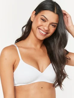 Blanc/bleu marine/rose - Lot de 3 soutiens-gorge en mélange de coton Ultimate Comfort