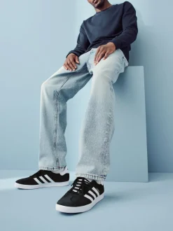 Blanc/Noir - adidas Originals Gazelle Trainers