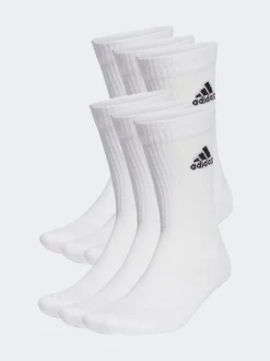 Blanc/Noir - Adidas Paquet de chaussettes courtes matelassées 6