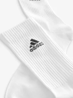 Blanc/Noir - Adidas Paquet de chaussettes courtes matelassées 6