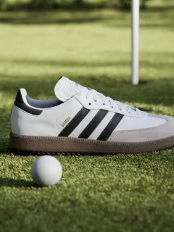 Blanc/Noir - Chaussures adidas Golf Samba sans crampons