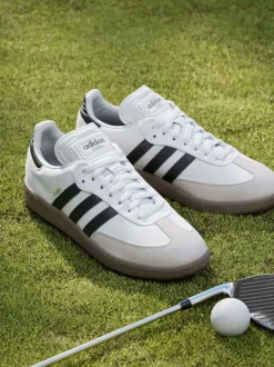 Blanc/Noir - Chaussures adidas Golf Samba sans crampons