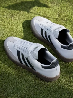 Blanc/Noir - Chaussures adidas Golf Samba sans crampons