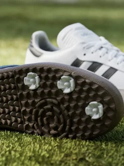 Blanc/Noir - Chaussures adidas Golf Samba sans crampons