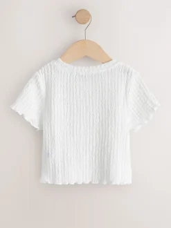 Blanc/Noir - Hauts texturés Lot de 2 (3-16ans)