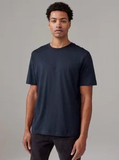 Blanc/noir/bleu marine - Ajustement régulier - Lot de t-shirts essentiels en coton 6