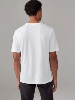 Blanc/noir/bleu marine - Ajustement régulier - Lot de t-shirts essentiels en coton 6