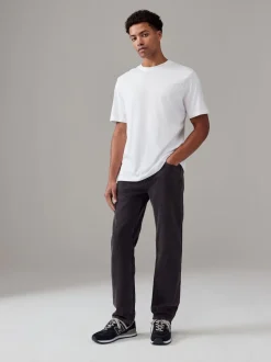 Blanc/noir/bleu marine - Ajustement régulier - Lot de t-shirts essentiels en coton 6