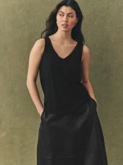 Blanc/Noir/Gris chiné - Lot de 3 gilets souples en modal