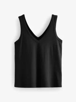 Blanc/Noir/Gris chiné - Lot de 3 gilets souples en modal