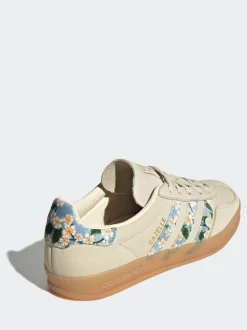 Blanc/Or - Baskets adidas Originals Gazelle