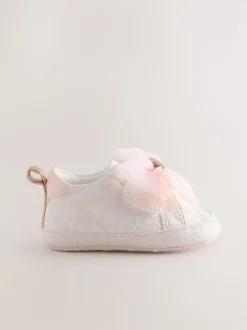 Blanc/Rose - Baskets Baker by Ted Baker Bébé Filles en organza à nœud