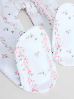 Blanc/Rose - Combinaison de nuit pour bébé (0-2ans)