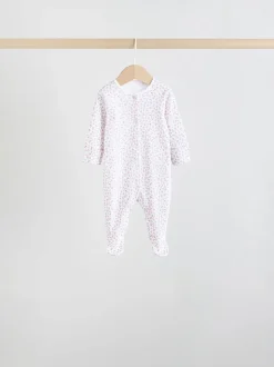 Blanc/Rose - Combinaison de nuit pour bébé (0-2ans)