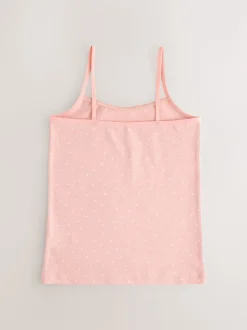 Blanc/Rose - Gilets cami à bretelles imprimés ditsy 3 (1.5-16ans)