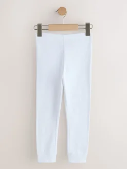 Blanc/Rose - Leggings thermiques (2-16ans)