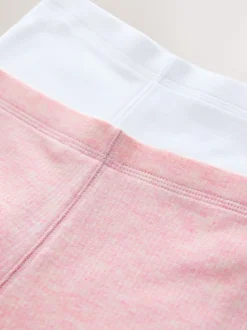 Blanc/Rose - Leggings thermiques (2-16ans)
